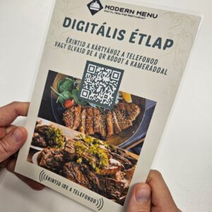 QR kódos és NFC érintéses Digitális Étlap